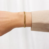 Panser Facet Armbånd 18K guldbelagt 5mm Camilla Krøyer Jewellery