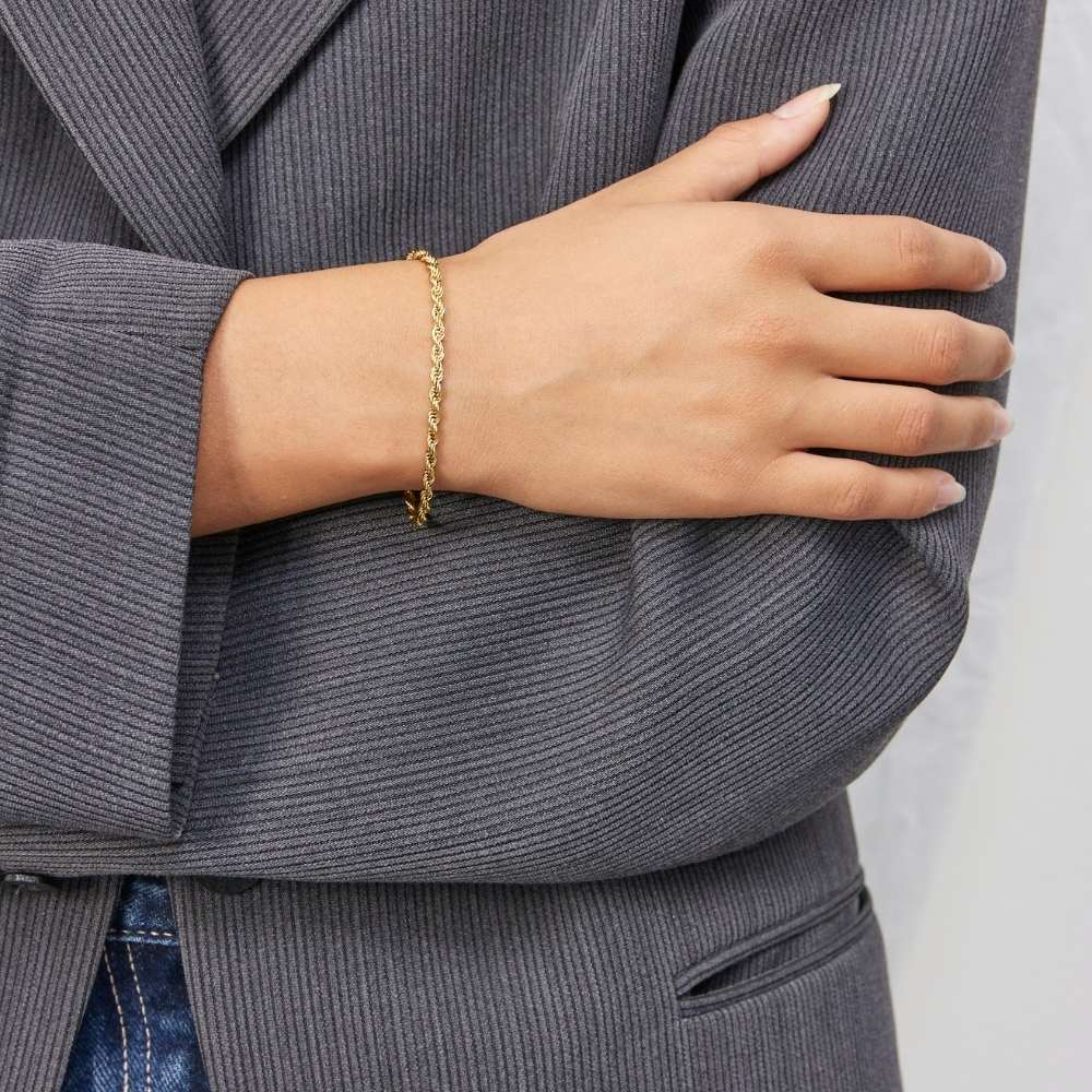 Rope Armbånd 18K Guldbelagt 3mm Camilla Krøyer Jewellery