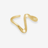 Wave Ring 18K Guldbelagt Camilla Krøyer Jewellery