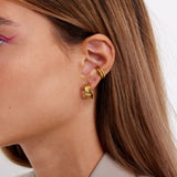 Camilla Krøyer Jewellery Hamret Classic Hoops 18K Guldbelagt 15mm