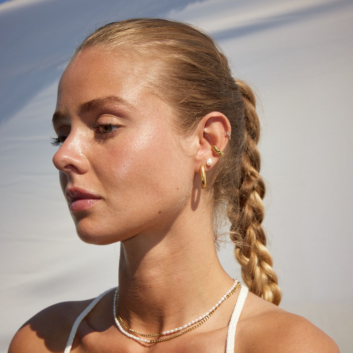 Oval Hoops 18K Guldbelagt 20mm Stor Camilla Krøyer Jewellery