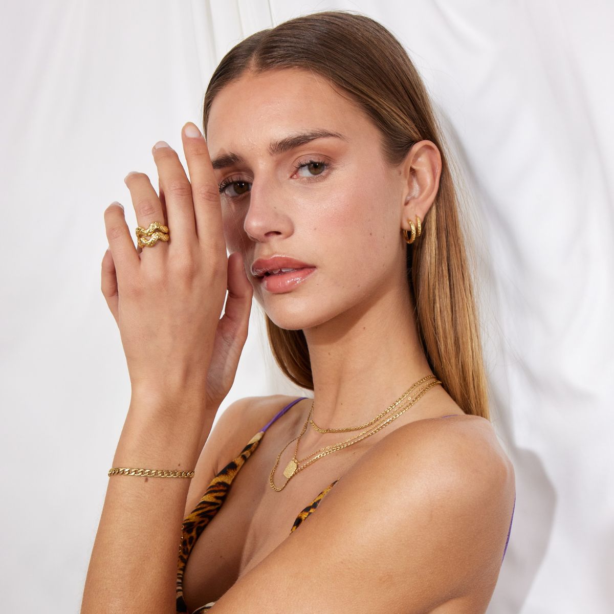 Camilla Krøyer Jewellery Scoria Creoler 18K Guldbelagt 12mm