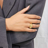 Twist Dome Ring 18K Guldbelagt Camilla Krøyer Jewellery