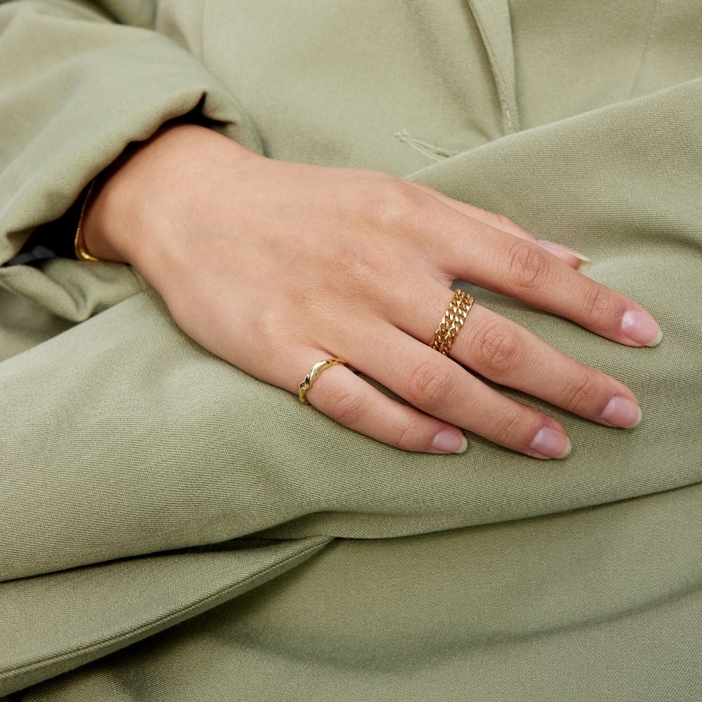 Camilla Krøyer Jewellery Melted Ring 18K Guldbelagt Lille