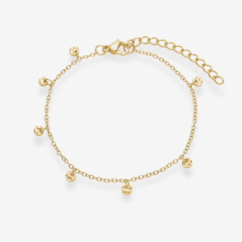 Camilla Krøyer Jewellery Hamret Drops Armbånd 18K Guldbelagt