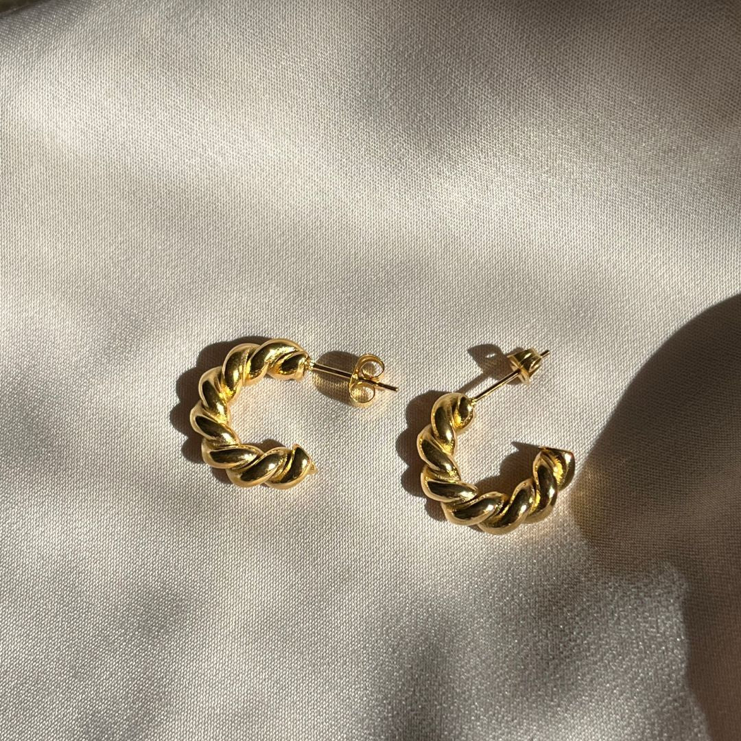 Twisted Hoops 18k Guldbelagt 18mm Camilla Krøyer Jewellery