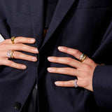 Camilla Krøyer Jewellery Scoria Wave Ring 925S Sølvbelagt Lille