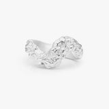Camilla Krøyer Jewellery Scoria Wave Ring 925S Sølvbelagt Stor