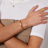 Camilla Krøyer Jewellery Hamret Bangle 18K Guldbelagt 5mm